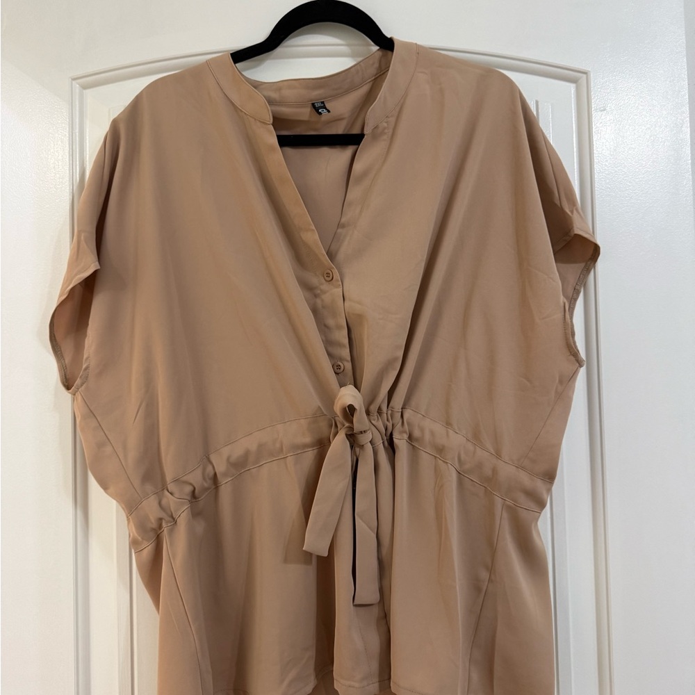 Elegant Tan Women's Top
